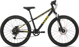 Fiets bfk 24 the beast mtb 6v disc zwart/geel