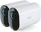 Arlo Ultra 2 XL draadloze WiFi-beveiligingscamera voor buiten, 4K UHD, 180˚ kleurennachtzicht, sirene & spotlight, bewegingsdetectie, 2-weg-audio, 12 mnd batterij, lokale opslag (SD-kaart), incl. proefp. Arlo Secure, 2 IP-Camera's + Smart Hub, wit