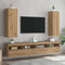 vidaXL - Tv-meubelen - 2 - st - 30,5x30x90 - cm - bewerkt - hout - artisanaal - eiken