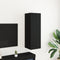 vidaXL - Wand-TV-meubel - Zwart - Eiken - 30,5x30x90 - cm - Geprocessed - Hout