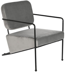 Armstoel DKD Home Decor Grijs Metaal 62 x 76 x 76 cm 55 x 71 x 72 cm