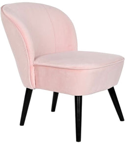 Armstoel DKD Home Decor Zwart Licht Roze Hout 60 x 70 x 78 cm