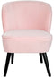 Armstoel DKD Home Decor Zwart Licht Roze Hout 60 x 70 x 78 cm