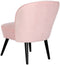 Armstoel DKD Home Decor Zwart Licht Roze Hout 60 x 70 x 78 cm
