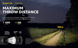 ArmyTek Predator Pro White Zaklamp werkt op een accu LED 1400 lm 136 g
