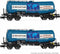 Arnold - Db Ag 2-unit 4-axle Tank Wagons Blue Amberger V-vi (6/21) * - ARN-HN6542