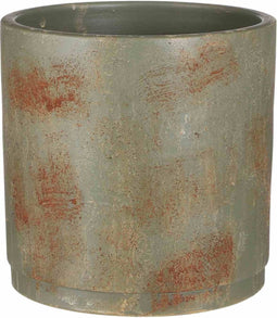 Mica Decorations Bloempot Mies - 28x28x27 cm - Terracotta - Groen