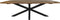Tuintafel rechthoekig - 220x110x78 - Naturel/zwart - Oud Teakhout/metaal