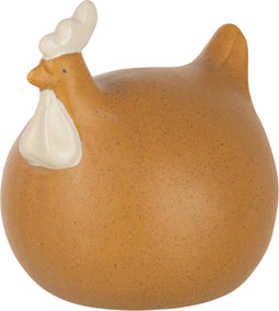 J-Line figuur Kip - keramiek - oker - medium - paasdecoratie