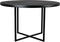 Dutchbone Class - Eettafel Rond 120 cm - Visgraat tafelblad - Zwart