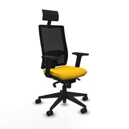 Bureaustoel met hoofdsteun Piqueras y Crespo 2D066N1 Geel