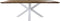 Tafel Fishbone Rechthoek- 220x100X76 - Naturel/wit - Eiken/metaal