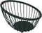 Artex Metalen fruitmand/fruitschaal - zwart - rond - 25 x 10 cm - Fruitschalen/fruitmanden - Draadmand