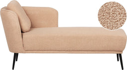 ARTHEZE - Chaise longue - Beige - Linkszijdig - Bouclé