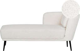 ARTHEZE - Chaise longue - Wit - Rechtszijdig - Bouclé