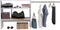 ARTIC EKIPA zolderdressingset - Wit melamine decor - 1 kledingkast - L197 x D50 x H94 cm