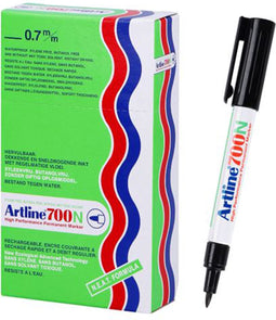 ARTLINE 700 NEAT - Permanent Marker - Doos van 12 stuks - 0,7 mm Lijndikte - Zwart