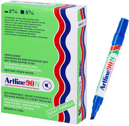 ARTLINE 90 NEAT - Permanent Marker - Doos van 12 stuks - 2,0-5,0 mm Lijndikte - Blauw