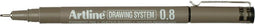 ARTLINE Drawing System Fineliner - 1 stuk - 0.8mm Lijndikte - Zwart