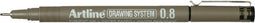 ARTLINE Drawing System Fineliner - Doos van 12 stuks - 0.8mm Lijndikte - Zwart