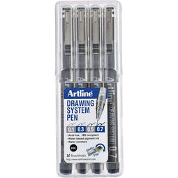 Artline - Fineliner artline technisch 0.1-0.3-0.5-0.7mm zw