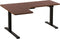 DESTIN - Verstelbaar bureau - Donker/Zwart - Links - 160 cm - MDF