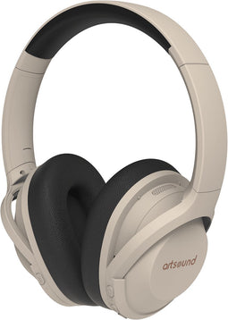 ArtSound BRAINWAVE07BL - Koptelefoon - Noise Cancelling - Zandkleur - 35 u accu - Over Ear