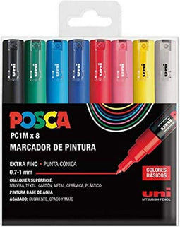 Markeerset Posca Pc-1M 8 Onderdelen Multicolour