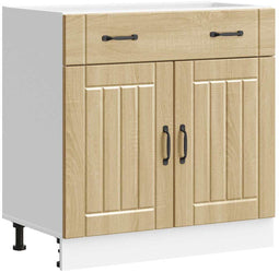 vidaXL - Keuken - onderkast - Lucca - bewerkt - hout - sonoma - eikenkleurig