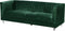 ARVIKA - Driezitsbank - Groen - Fluweel