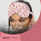 SMUG Slaapmasker met Roze Oordopjes en Opbergzakje - 100% Verduisterend - Verstelbaar Oogmasker in Satijn - Peachy Print