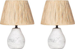 ARWADITO - Set van 2 tafellampen - Wit - Keramiek