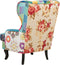 MOLDE - Chesterfield fauteuil - Patchwork/Blauw - Polyester