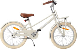 AMIGO Urban Meisjesfiets 18 Inch - Kinderfiets 27 cm - Lichtgewicht Aluminium - Met Terugtraprem en V-Brake - Zandkleurig