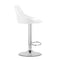 KAST kruk - wit eco-leer/chroom onderstel x 2