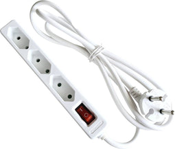 AS Schwabe 11312 Stekkerdoos met schakelaar Wit Contourstekker 1 stuk(s)