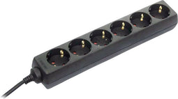 AS Schwabe 11612 Stekkerdoos Zwart Randaarde stekker 1 stuk(s)