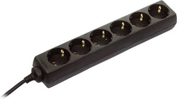 AS Schwabe 11632 Stekkerdoos Zwart Randaarde stekker 1 stuk(s)