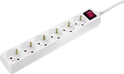 AS Schwabe 11671 Stekkerdoos met schakelaar Wit Randaarde stekker 1 stuk(s)