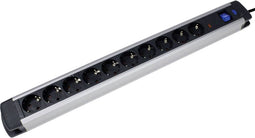 AS Schwabe 18360 Overspanningsveilige stekkerdoos Zwart, Zilver Randaarde stekker 1 stuk(s)