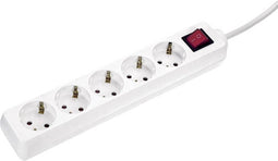 AS Schwabe 35011 Stekkerdoos met schakelaar Wit Randaarde stekker 1 stuk(s)