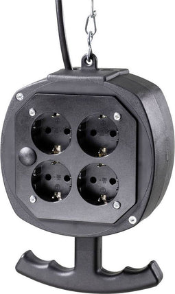 AS Schwabe 60971 8-voudig Stopcontactsplitter Zwart