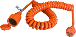 AS Schwabe 70415 Stroom Verlengkabel 16 A Oranje, Zwart 5.00 m Spiraalkabel