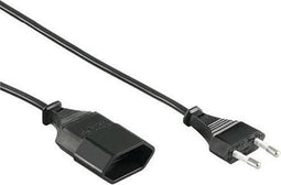 AS Schwabe Euro Verlengsnoer - 2x1mm² - 5 Meter - Zwart