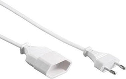 AS Schwabe - Euroverlengsnoer 2x0.75mm2 - 5 Meter - Wit