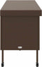 vidaXL - Tuinbox - met - wielen - 160x55x75 - cm - poly - rattan - bruin