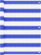 vidaXL - Balkonscherm - 75x600 - cm - HDPE - blauw - en - wit