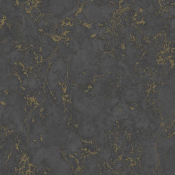 DUTCH WALLCOVERINGS Behang Marble zwart en goud