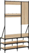 vidaXL - Kledingrek - met - schoenenrek - 100x40x184 - cm - sonoma - eikenkleurig