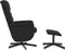 Fauteuil verstelbaar met voetenbankje kunstleer zwart